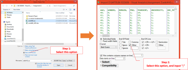 Splitting the Data into Column