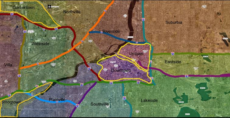 Smaller regions in Smartpolis