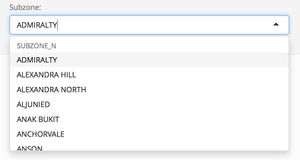 Subzone Selection