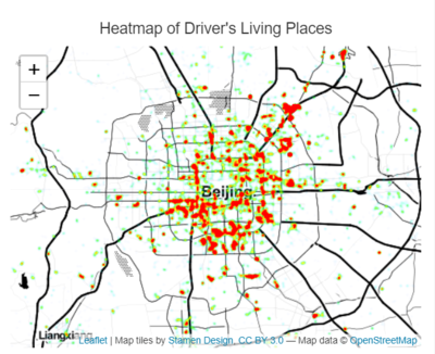 Heatmap of Driver Home Distribution