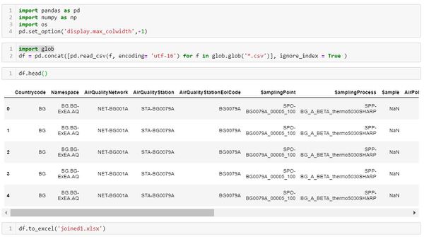 Merging EEA files