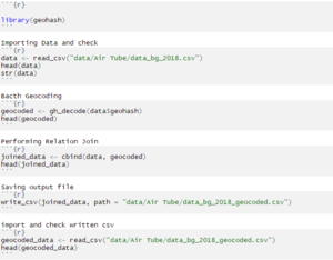 Citizen data - geohash recode