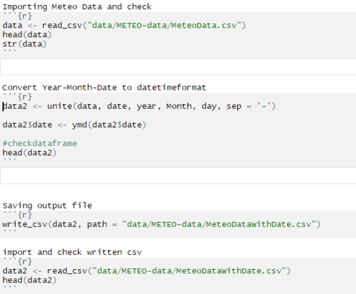 Meteo data date format in R