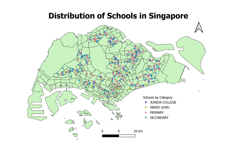 Distribution of Schools in Singapore