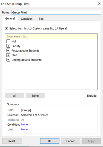 Set Filtering